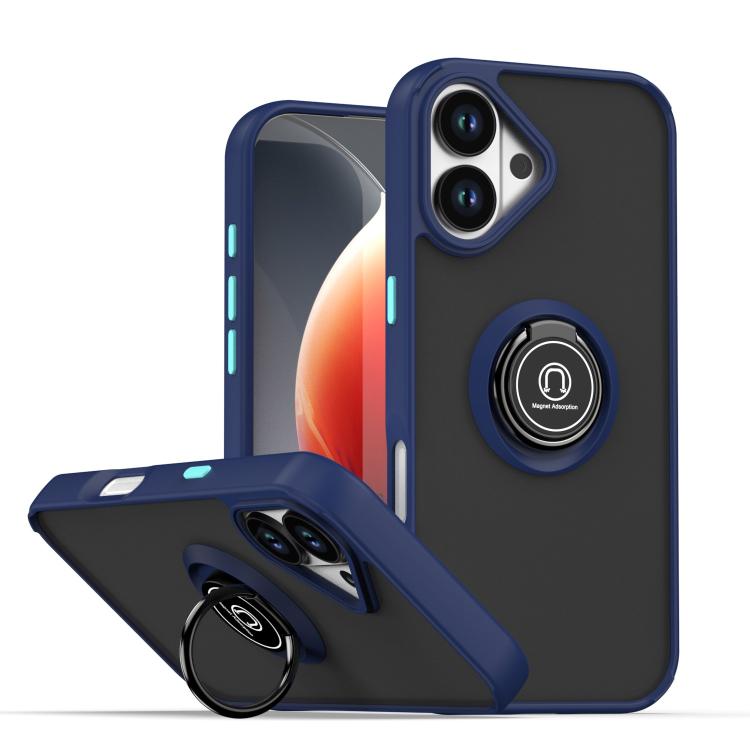 Q Shadow 1 Series TPU + PC Phone Case with Ring, For iPhone 17 Air, For iPhone 16e, For iPhone 16 Pro Max