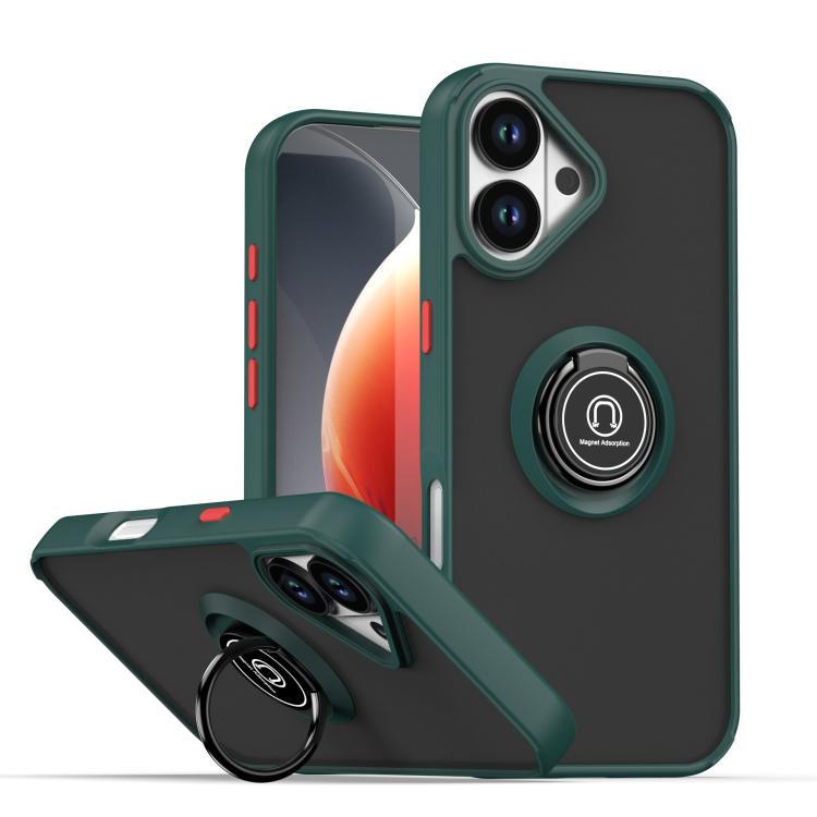 Q Shadow 1 Series TPU + PC Phone Case with Ring, For iPhone 17 Air, For iPhone 16e, For iPhone 16 Pro Max