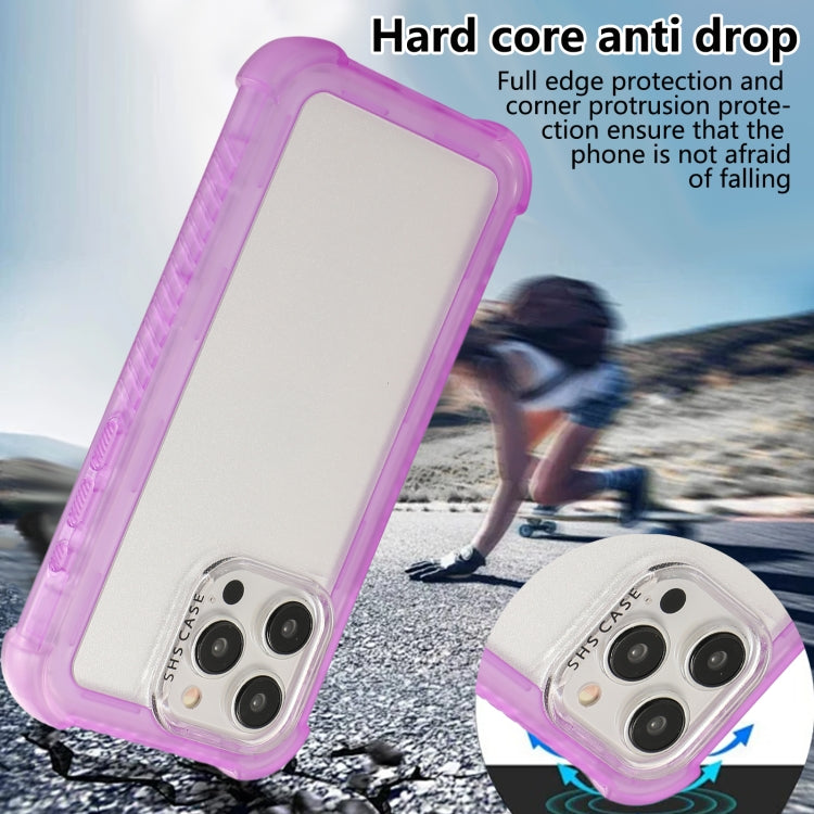 Transparent Matte TPU Hybrid PC 3-in-1 Phone Case, For iPhone 16 Pro Max, For iPhone 16 Pro, For iPhone 16 Plus, For iPhone 16