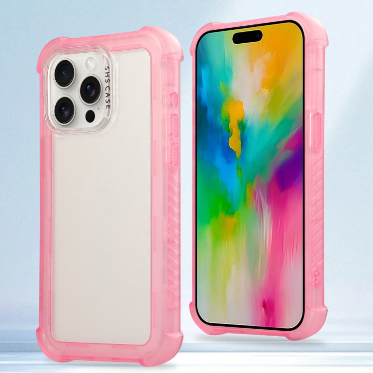 Transparent Matte TPU Hybrid PC 3-in-1 Phone Case, For iPhone 16 Pro Max, For iPhone 16 Pro, For iPhone 16 Plus, For iPhone 16