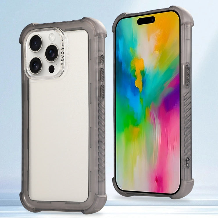 Transparent Matte TPU Hybrid PC 3-in-1 Phone Case, For iPhone 16 Pro Max, For iPhone 16 Pro, For iPhone 16 Plus, For iPhone 16