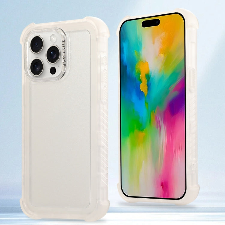 Transparent Matte TPU Hybrid PC 3-in-1 Phone Case, For iPhone 16 Pro Max, For iPhone 16 Pro, For iPhone 16 Plus, For iPhone 16