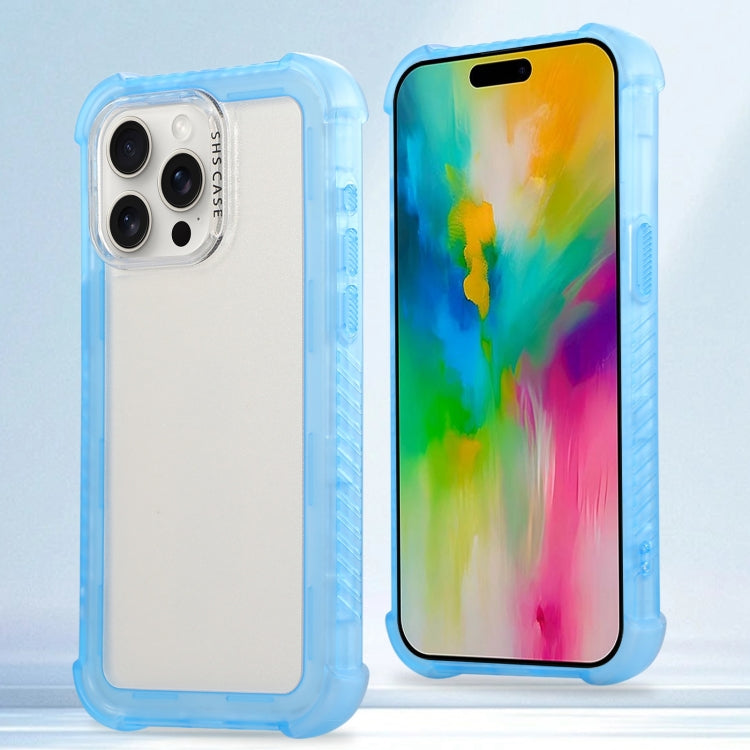 Transparent Matte TPU Hybrid PC 3-in-1 Phone Case, For iPhone 16 Pro Max, For iPhone 16 Pro, For iPhone 16 Plus, For iPhone 16