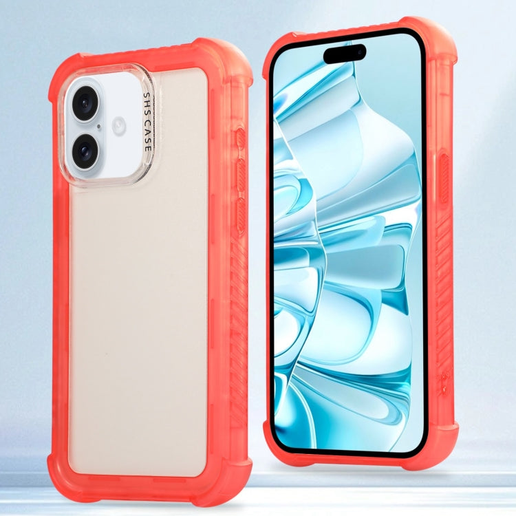 Transparent Matte TPU Hybrid PC 3-in-1 Phone Case, For iPhone 16 Pro Max, For iPhone 16 Pro, For iPhone 16 Plus, For iPhone 16