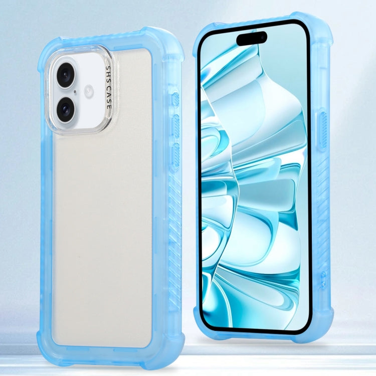 Transparent Matte TPU Hybrid PC 3-in-1 Phone Case, For iPhone 16 Pro Max, For iPhone 16 Pro, For iPhone 16 Plus, For iPhone 16