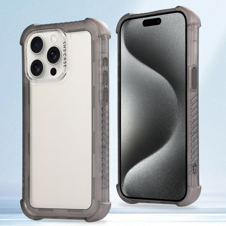 Transparent Matte TPU Hybrid PC 3-in-1 Phone Case, For iPhone 15 Pro Max, For iPhone 15 Pro, For iPhone 15 Plus, For iPhone 15