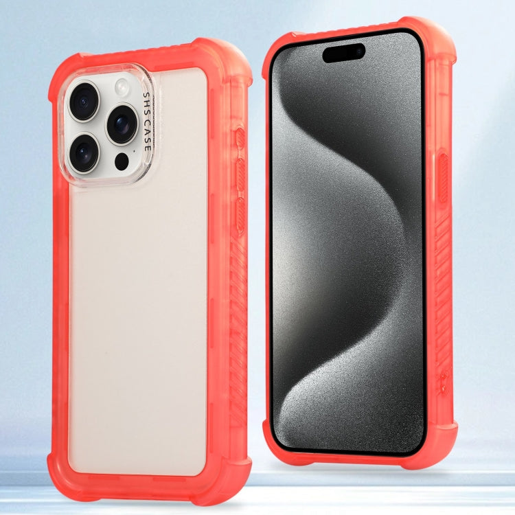 Transparent Matte TPU Hybrid PC 3-in-1 Phone Case, For iPhone 15 Pro Max, For iPhone 15 Pro, For iPhone 15 Plus, For iPhone 15