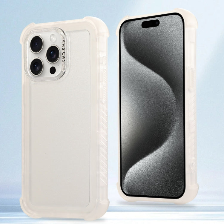 Transparent Matte TPU Hybrid PC 3-in-1 Phone Case, For iPhone 15 Pro Max, For iPhone 15 Pro, For iPhone 15 Plus, For iPhone 15