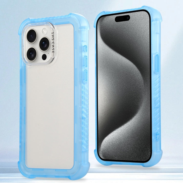 Transparent Matte TPU Hybrid PC 3-in-1 Phone Case, For iPhone 15 Pro Max, For iPhone 15 Pro, For iPhone 15 Plus, For iPhone 15