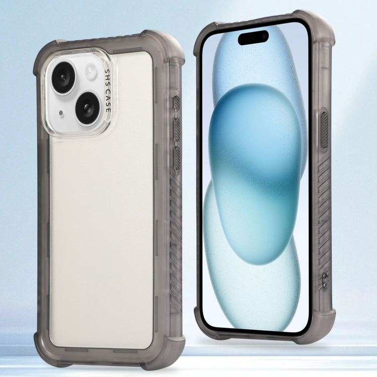 Transparent Matte TPU Hybrid PC 3-in-1 Phone Case, For iPhone 15 Pro Max, For iPhone 15 Pro, For iPhone 15 Plus, For iPhone 15