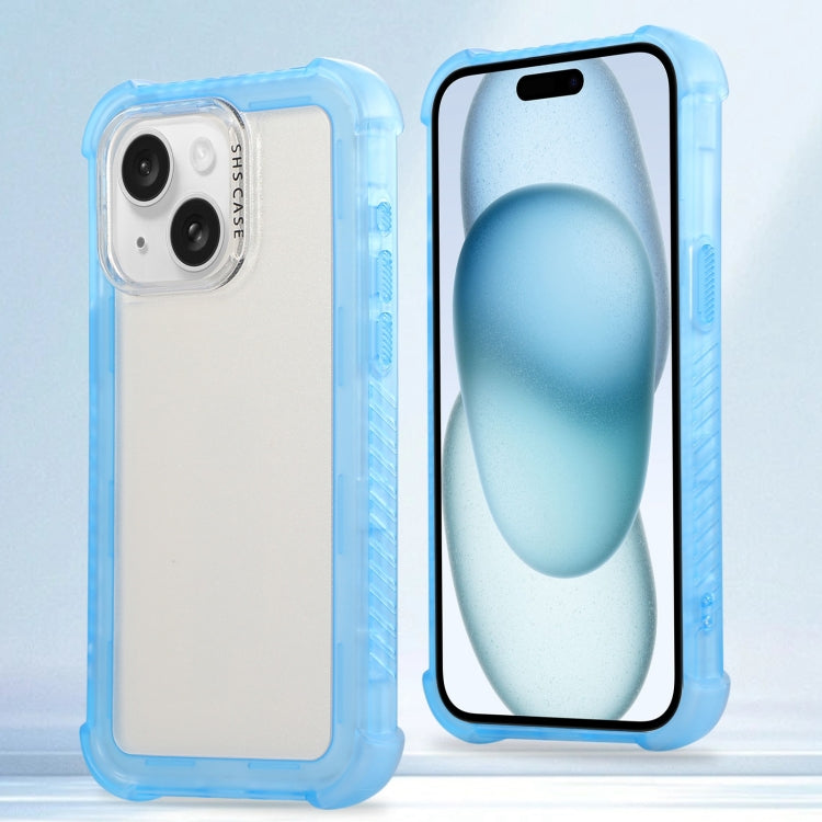 Transparent Matte TPU Hybrid PC 3-in-1 Phone Case, For iPhone 15 Pro Max, For iPhone 15 Pro, For iPhone 15 Plus, For iPhone 15