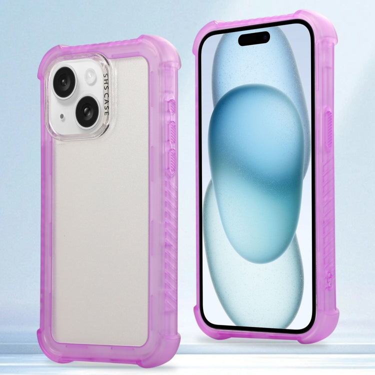Transparent Matte TPU Hybrid PC 3-in-1 Phone Case, For iPhone 15 Pro Max, For iPhone 15 Pro, For iPhone 15 Plus, For iPhone 15