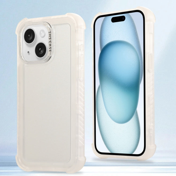Transparent Matte TPU Hybrid PC 3-in-1 Phone Case, For iPhone 15 Pro Max, For iPhone 15 Pro, For iPhone 15 Plus, For iPhone 15