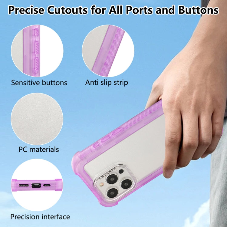 Transparent Matte TPU Hybrid PC 3-in-1 Phone Case, For iPhone 14 Plus, For iPhone 14, For iPhone 14 Pro, For iPhone 14 Pro Max