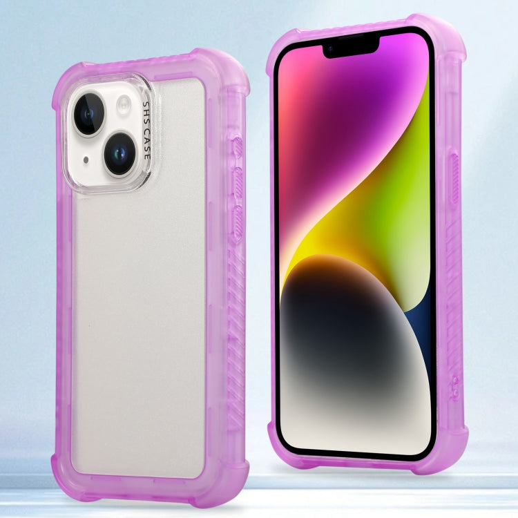 Transparent Matte TPU Hybrid PC 3-in-1 Phone Case, For iPhone 14 Plus, For iPhone 14, For iPhone 14 Pro, For iPhone 14 Pro Max