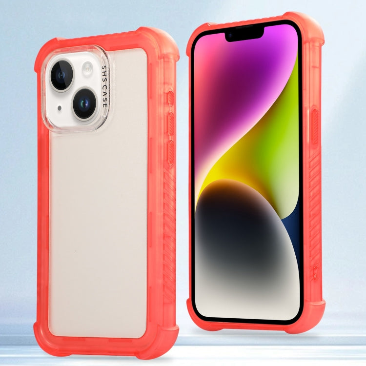 Transparent Matte TPU Hybrid PC 3-in-1 Phone Case, For iPhone 14 Plus, For iPhone 14, For iPhone 14 Pro, For iPhone 14 Pro Max