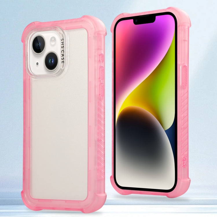 Transparent Matte TPU Hybrid PC 3-in-1 Phone Case, For iPhone 14 Plus, For iPhone 14, For iPhone 14 Pro, For iPhone 14 Pro Max