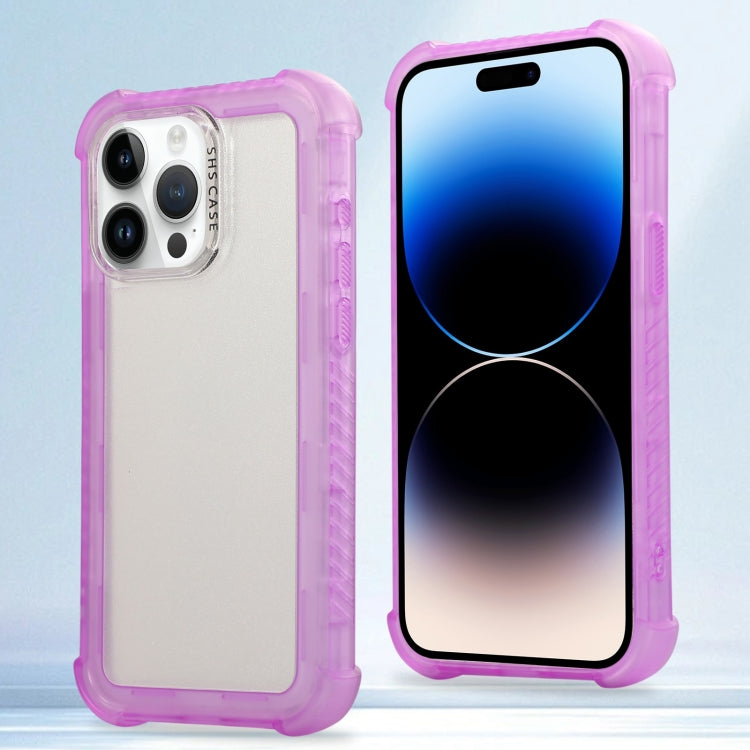 Transparent Matte TPU Hybrid PC 3-in-1 Phone Case, For iPhone 14 Plus, For iPhone 14, For iPhone 14 Pro, For iPhone 14 Pro Max