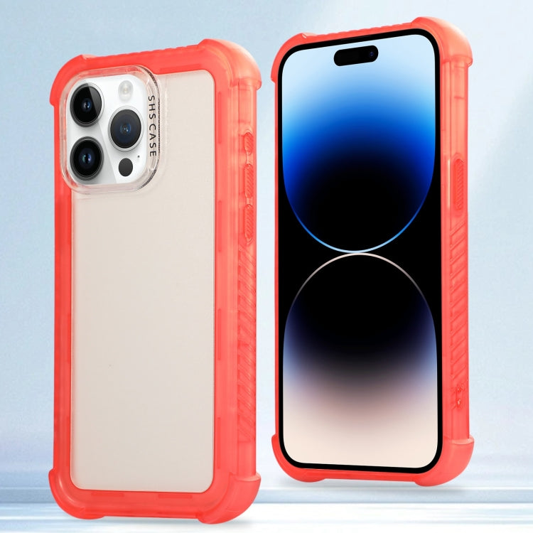 Transparent Matte TPU Hybrid PC 3-in-1 Phone Case, For iPhone 14 Plus, For iPhone 14, For iPhone 14 Pro, For iPhone 14 Pro Max