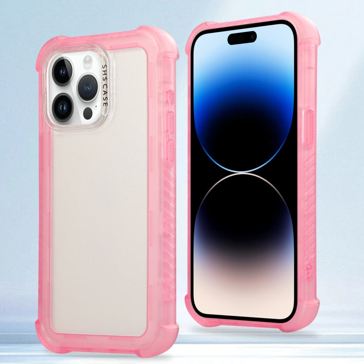 Transparent Matte TPU Hybrid PC 3-in-1 Phone Case, For iPhone 14 Plus, For iPhone 14, For iPhone 14 Pro, For iPhone 14 Pro Max