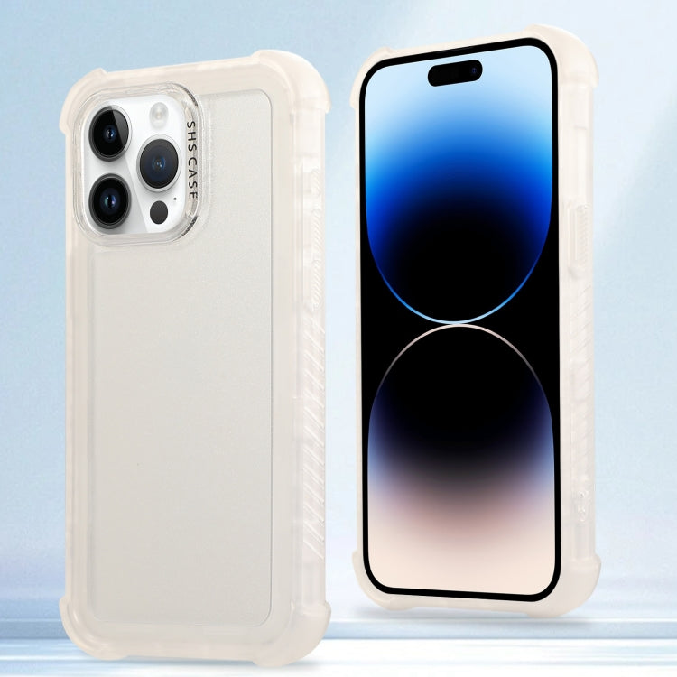 Transparent Matte TPU Hybrid PC 3-in-1 Phone Case, For iPhone 14 Plus, For iPhone 14, For iPhone 14 Pro, For iPhone 14 Pro Max