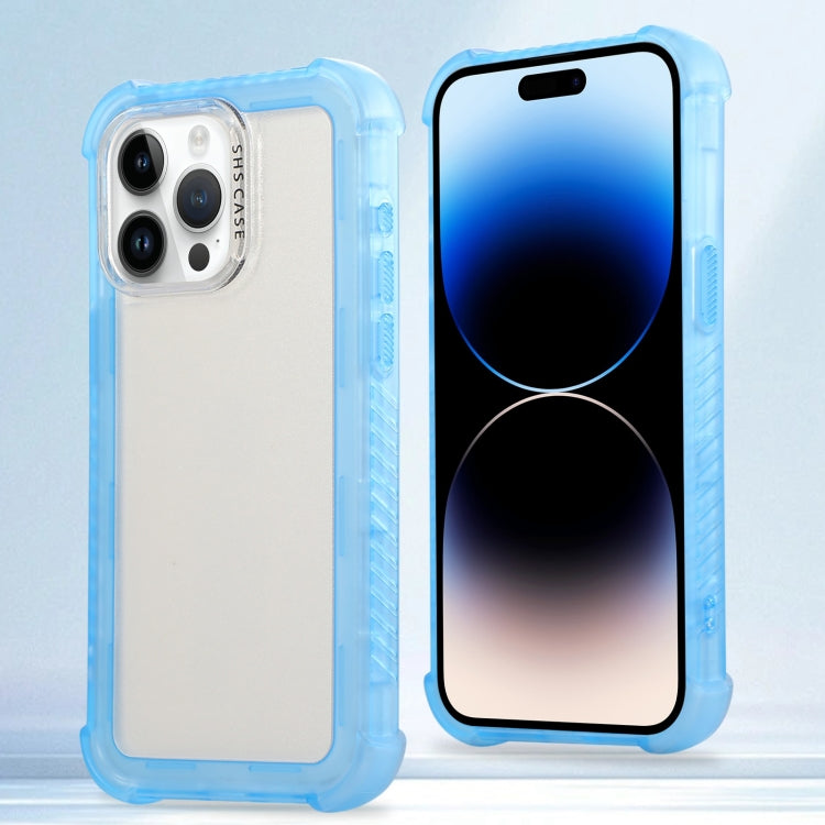 Transparent Matte TPU Hybrid PC 3-in-1 Phone Case, For iPhone 14 Plus, For iPhone 14, For iPhone 14 Pro, For iPhone 14 Pro Max