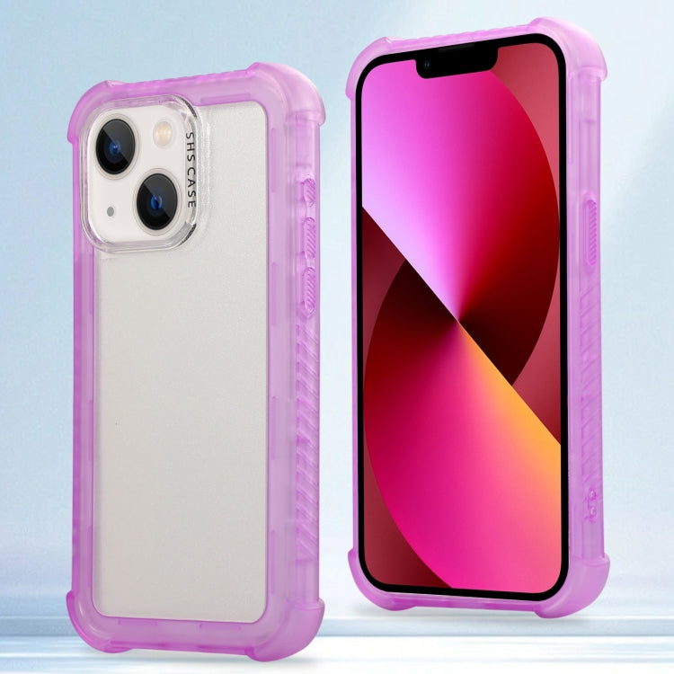 Transparent Matte TPU Hybrid PC 3-in-1 Phone Case, For iPhone 13