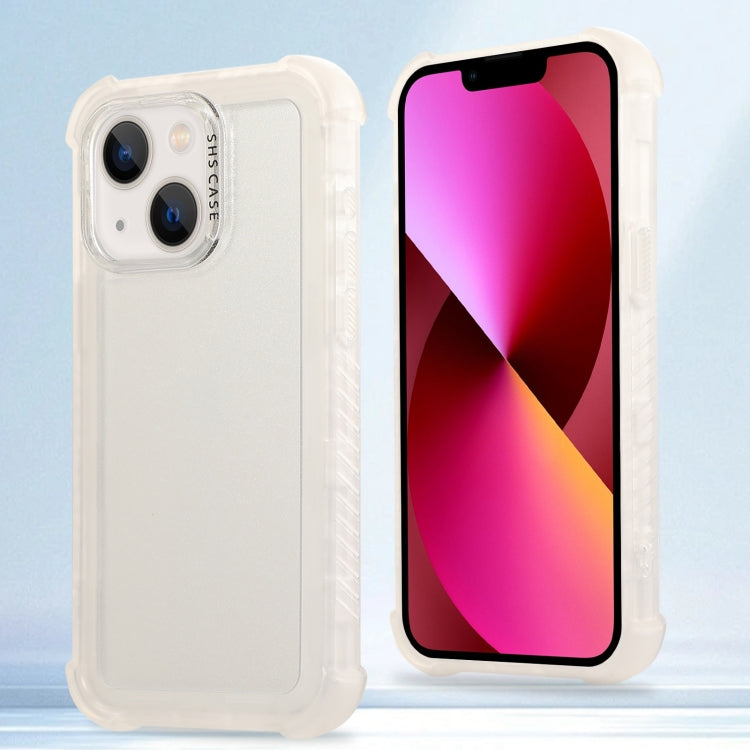 Transparent Matte TPU Hybrid PC 3-in-1 Phone Case, For iPhone 13
