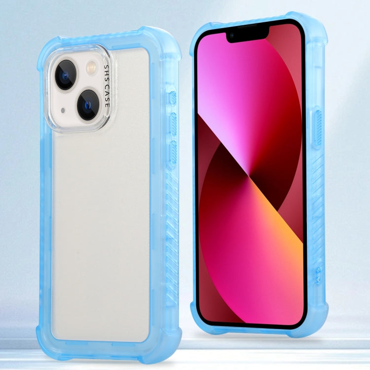 Transparent Matte TPU Hybrid PC 3-in-1 Phone Case, For iPhone 13