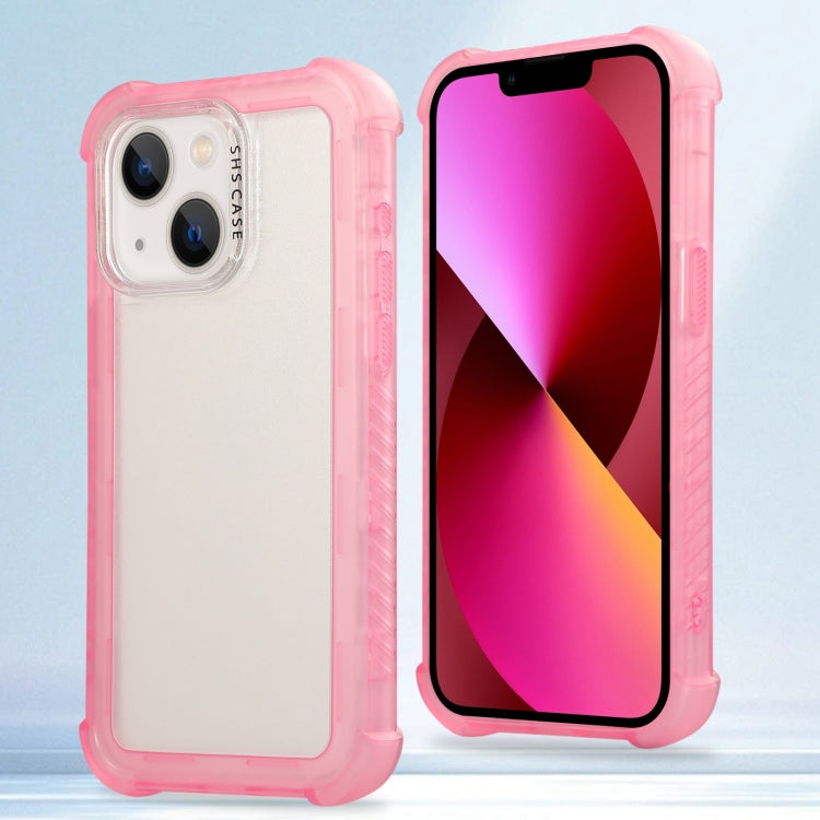 Transparent Matte TPU Hybrid PC 3-in-1 Phone Case, For iPhone 13