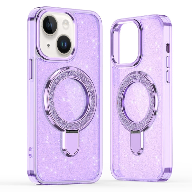 Glitter Ring Holder MagSafe Phone Case, For iPhone 14 Plus, For iPhone 13 / 14, For iPhone 14 Pro, For iPhone 14 Pro Max