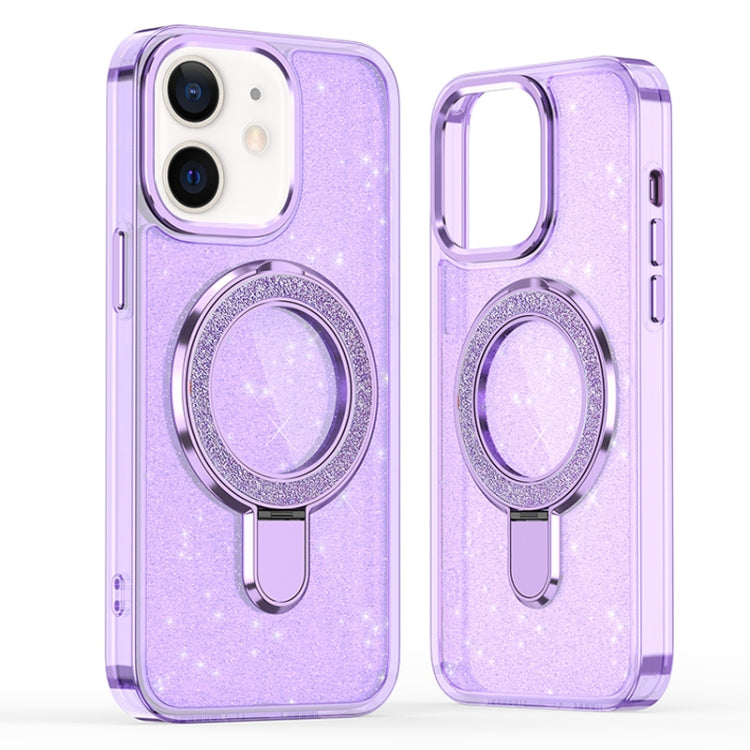 Glitter Ring Holder MagSafe Phone Case, For iPhone 13 Pro Max, For iPhone 13 Pro, For iPhone 12 / 12 Pro, For iPhone 12 Pro Max