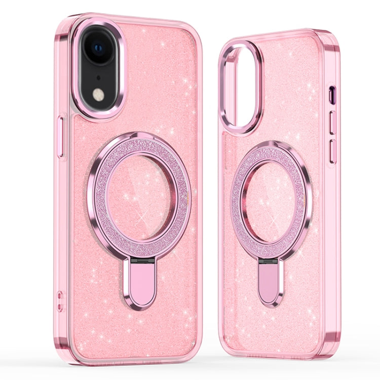 Glitter Ring Holder MagSafe Phone Case, For iPhone 11, For iPhone XR