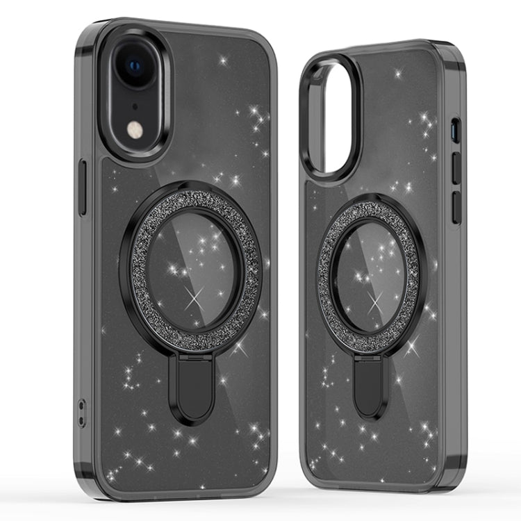 Glitter Ring Holder MagSafe Phone Case, For iPhone 11, For iPhone XR
