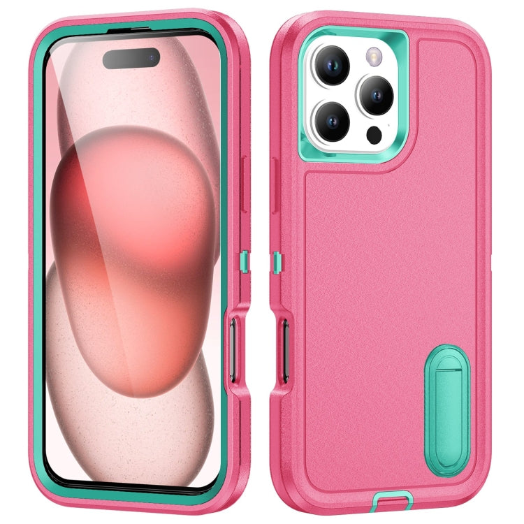 Rugged PC + Silicone Phone Case with Holder, For iPhone 17 Air, For iPhone 16 Pro Max