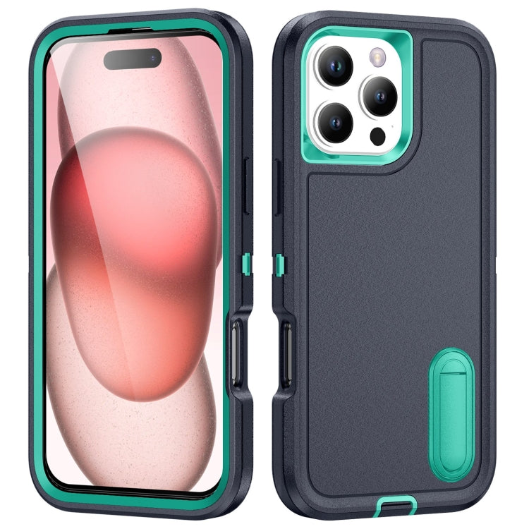 Rugged PC + Silicone Phone Case with Holder, For iPhone 17 Air, For iPhone 16 Pro Max