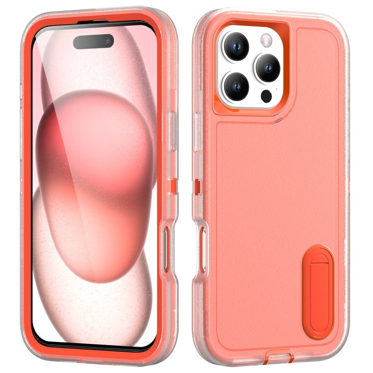 Rugged PC + Silicone Phone Case with Holder, For iPhone 17 Air, For iPhone 16 Pro Max