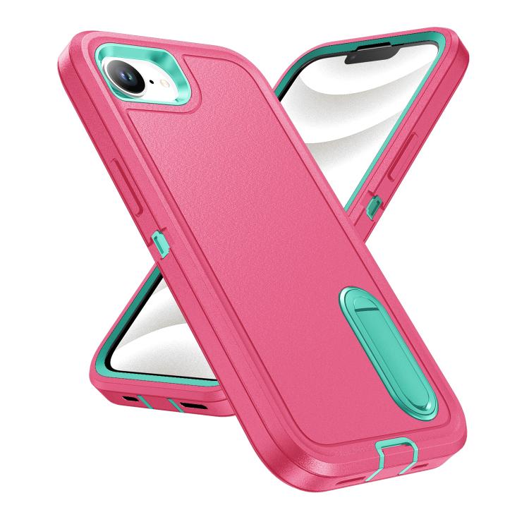 Rugged PC + Silicone Phone Case with Holder, For iPhone 17 Pro, For iPhone 17