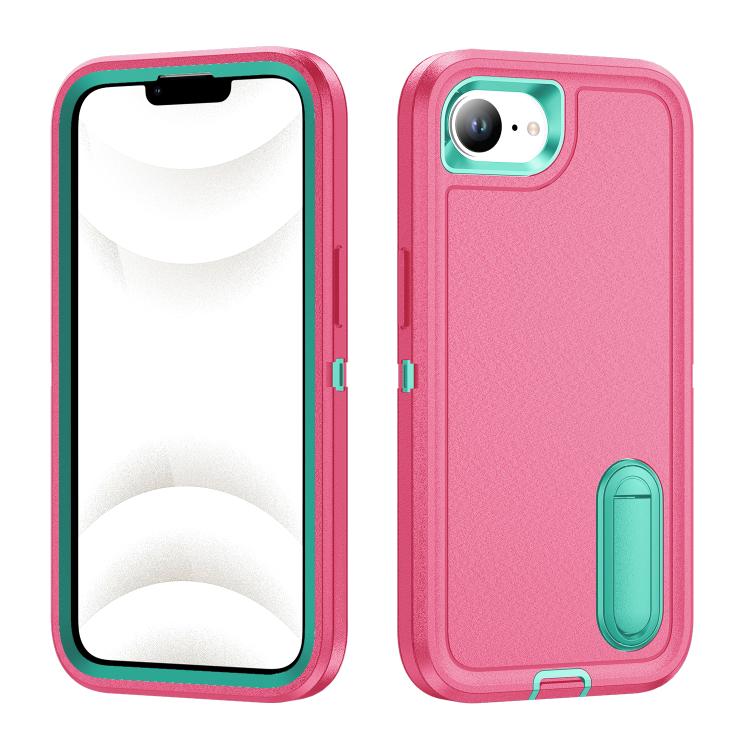 Rugged PC + Silicone Phone Case with Holder, For iPhone 17 Pro, For iPhone 17