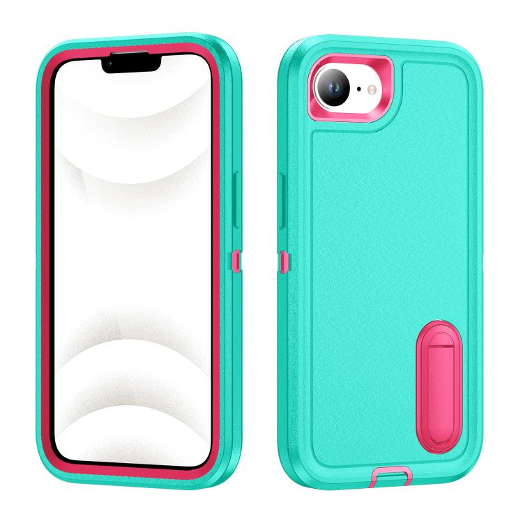 Rugged PC + Silicone Phone Case with Holder, For iPhone 17 Pro, For iPhone 17