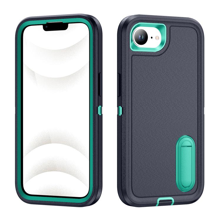 Rugged PC + Silicone Phone Case with Holder, For iPhone 17 Pro, For iPhone 17