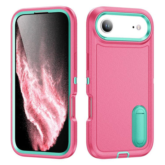 Rugged PC + Silicone Phone Case with Holder, For iPhone 17 Air, For iPhone 16 Pro Max