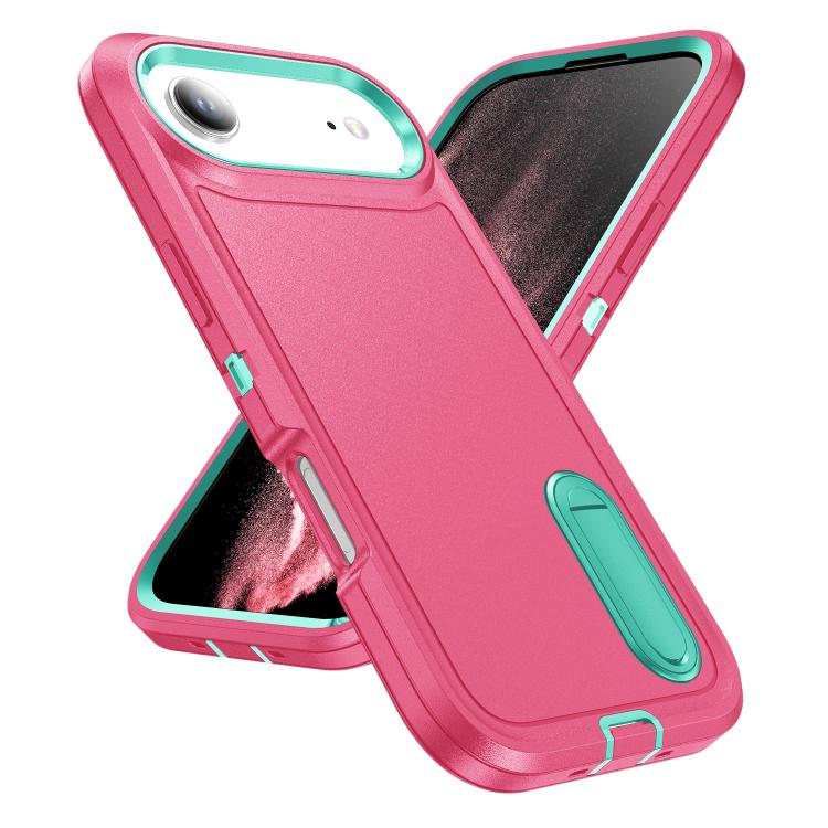 Rugged PC + Silicone Phone Case with Holder, For iPhone 17 Air, For iPhone 16 Pro Max