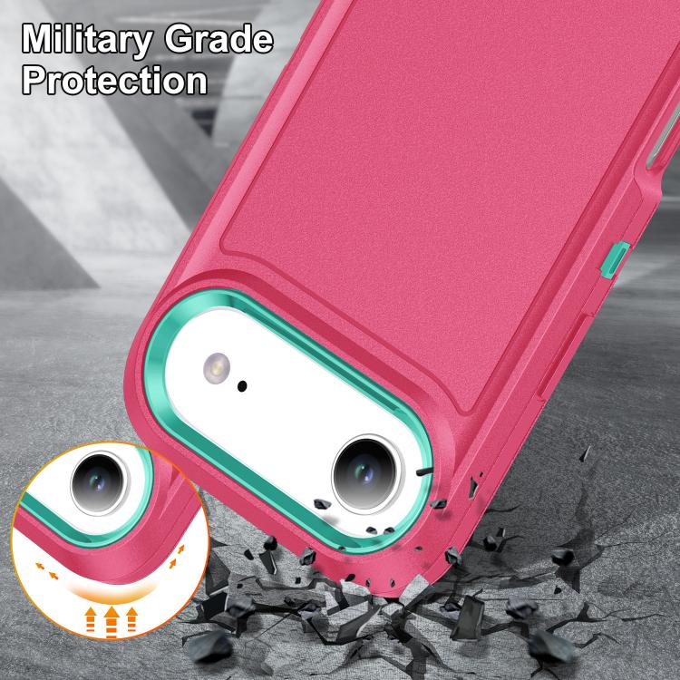 Rugged PC + Silicone Phone Case with Holder, For iPhone 17 Air, For iPhone 16 Pro Max