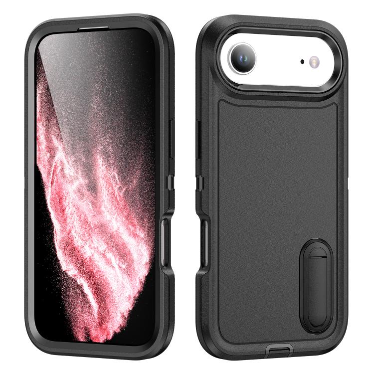 Rugged PC + Silicone Phone Case with Holder, For iPhone 17 Air, For iPhone 16 Pro Max