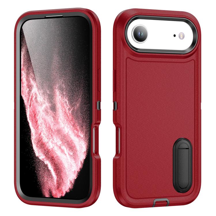 Rugged PC + Silicone Phone Case with Holder, For iPhone 17 Air, For iPhone 16 Pro Max