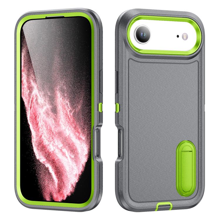 Rugged PC + Silicone Phone Case with Holder, For iPhone 17 Air, For iPhone 16 Pro Max
