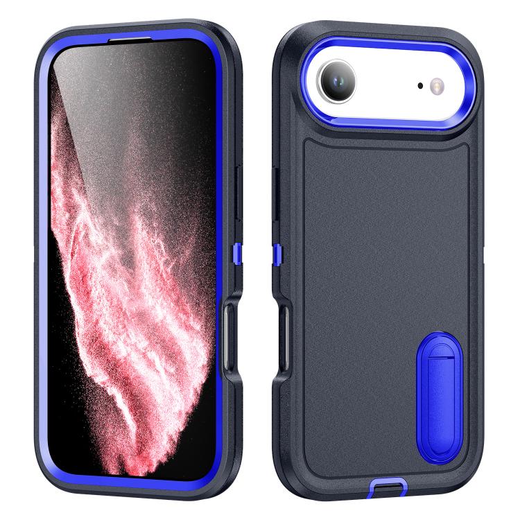 Rugged PC + Silicone Phone Case with Holder, For iPhone 17 Air, For iPhone 16 Pro Max