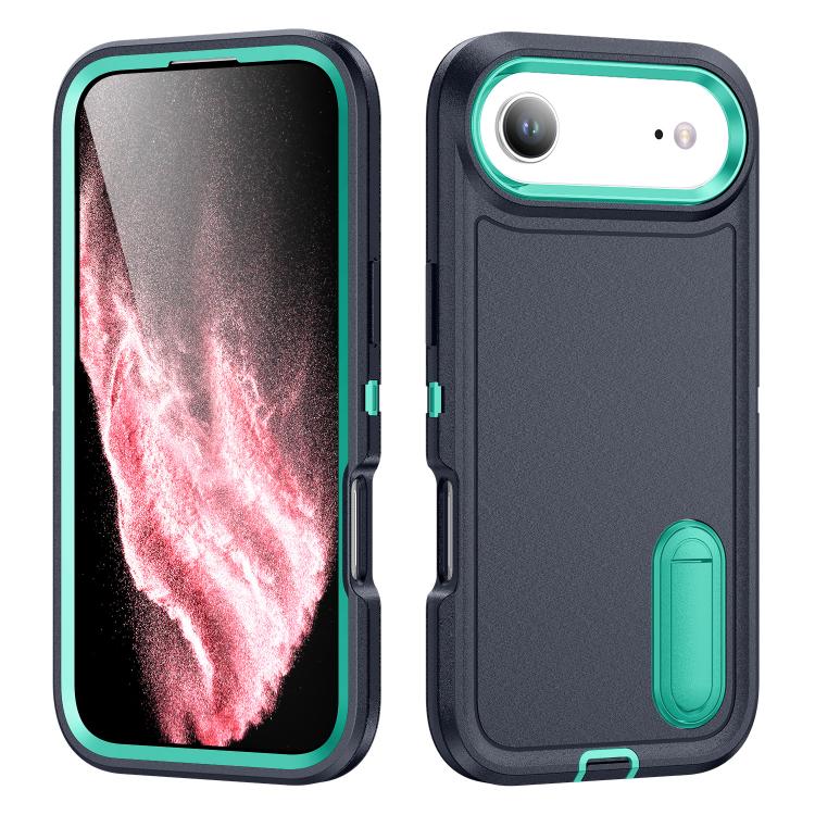 Rugged PC + Silicone Phone Case with Holder, For iPhone 17 Air, For iPhone 16 Pro Max