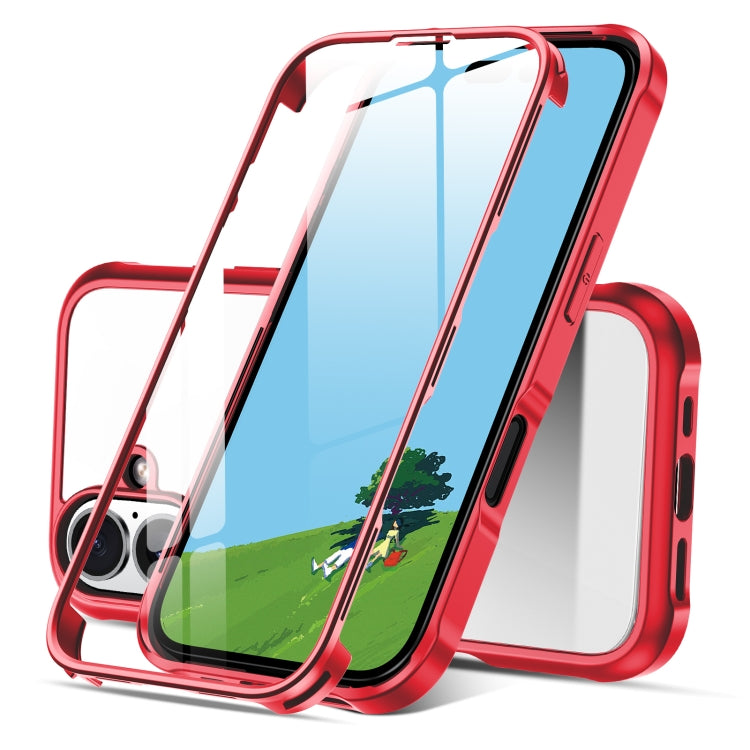 Double-sided Plastic Glass Phone Protective Case, For iPhone 16e, For iPhone 16 Pro Max, For iPhone 16 Pro, For iPhone 16 Plus, For iPhone 16, For iPhone 15 Pro Max, For iPhone 15 Pro, For iPhone 15 Plus